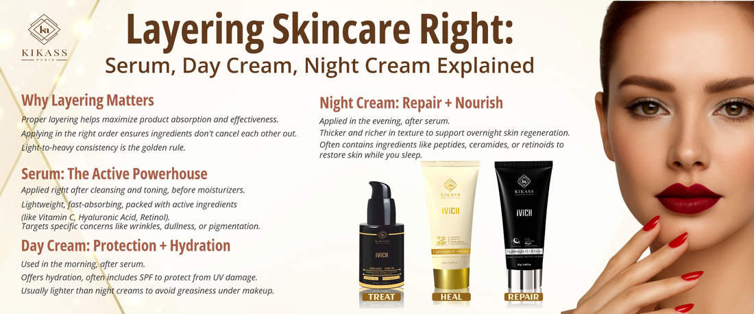 Layering Skincare Right: Serum, Day Cream, Night Cream Explained for Glowing Skin