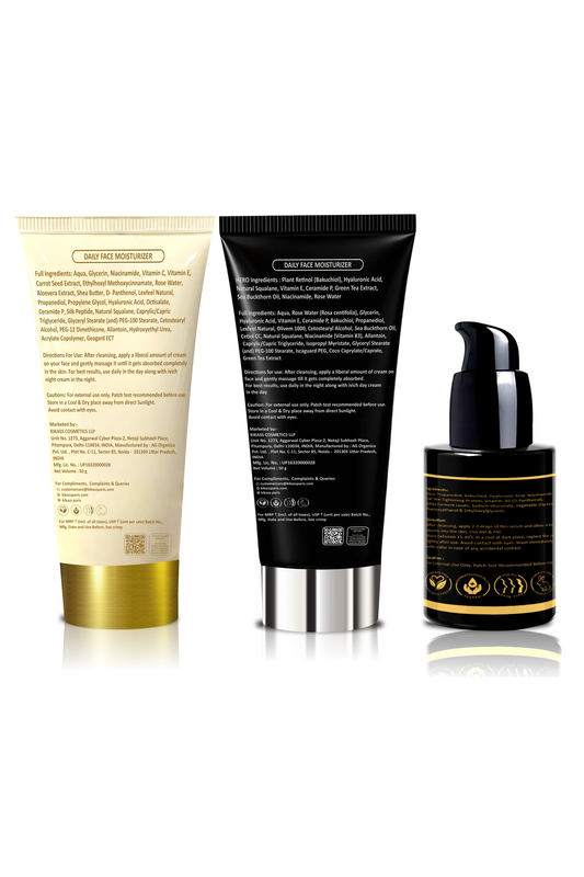 KIKASS iViCH Combo III- Skin Care Combo | Day Cream 50 g | Night Cream 50 g and Serum 30 ml