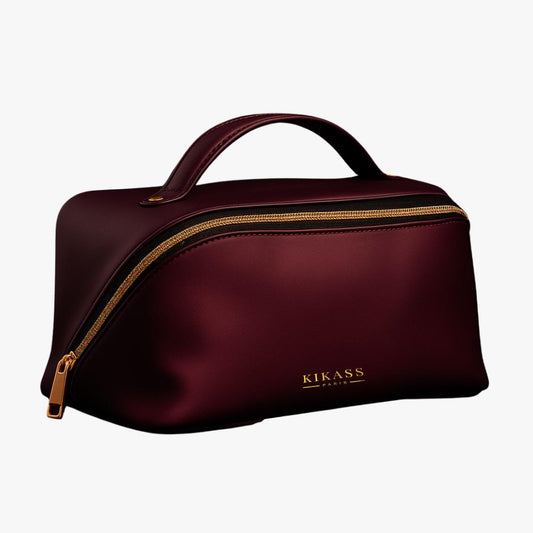 KIKASS Paris Luxury Cosmetic Bag with Golden Zip