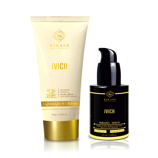 KIKASS iViCH COMBO II | Day Cream SPF 25 + Mirakel Serum | Radiance Duo