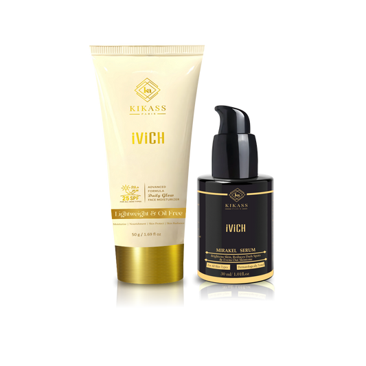 KIKASS iViCH COMBO II | Day Cream SPF 25 + Mirakel Serum | Radiance Duo